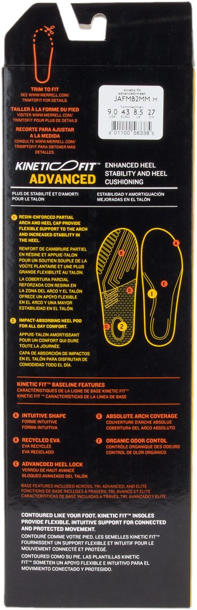 Men's Kinetic Fit Footbed Wide Width Insoles | Merrell discount