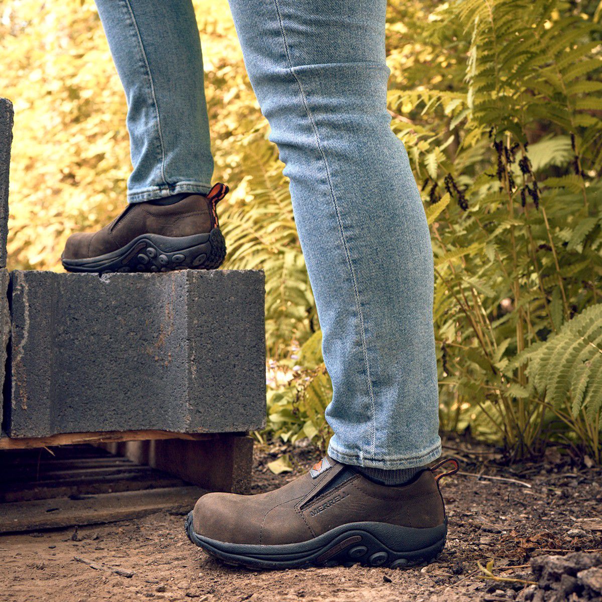 Women Jungle Moc Leather Comp Toe Work Shoe | Merrell online